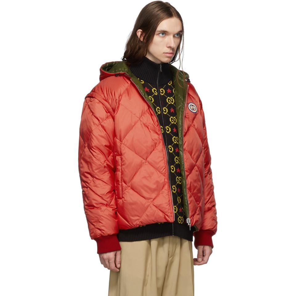 gucci red puffer jacket