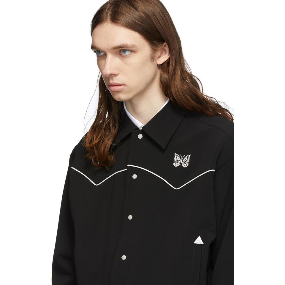 Needles Black Cowboy Piping Jacket for Men | Lyst