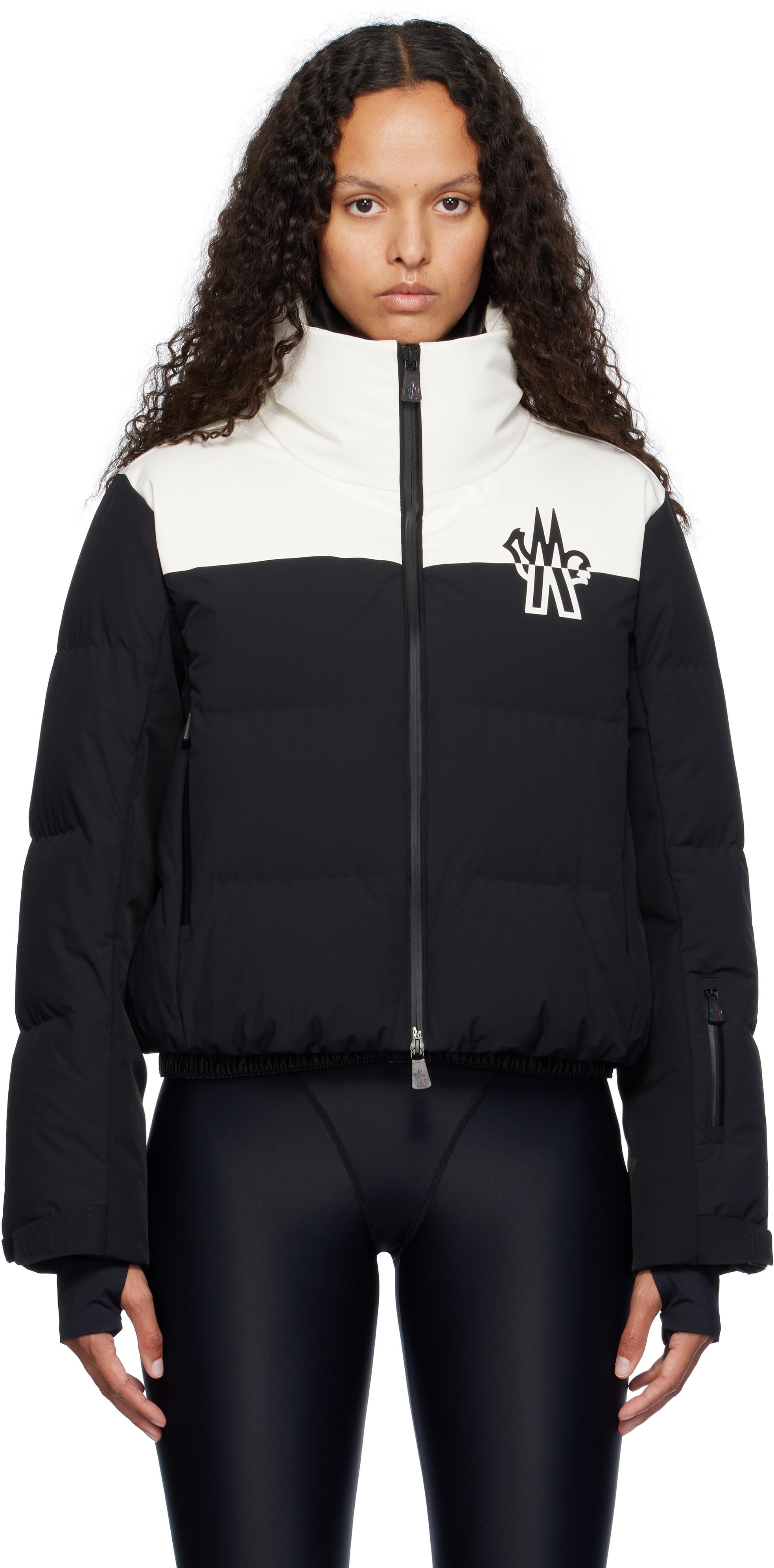 Moncler レディース ブラック &ホワイト Stennes ダウンジャケット 