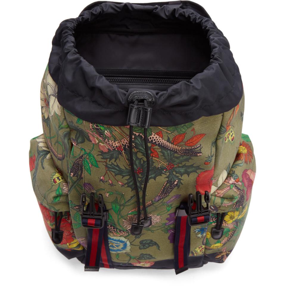 gucci snake print backpack