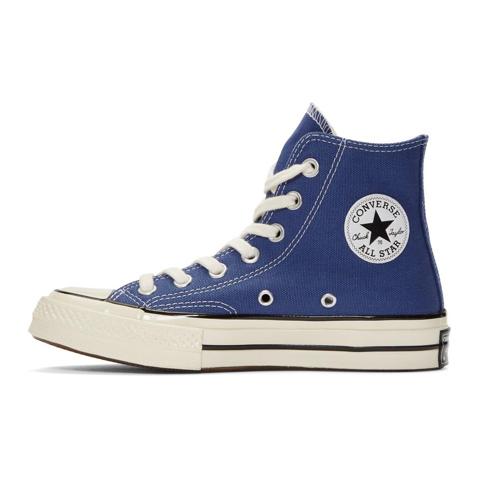 blue high top chucks