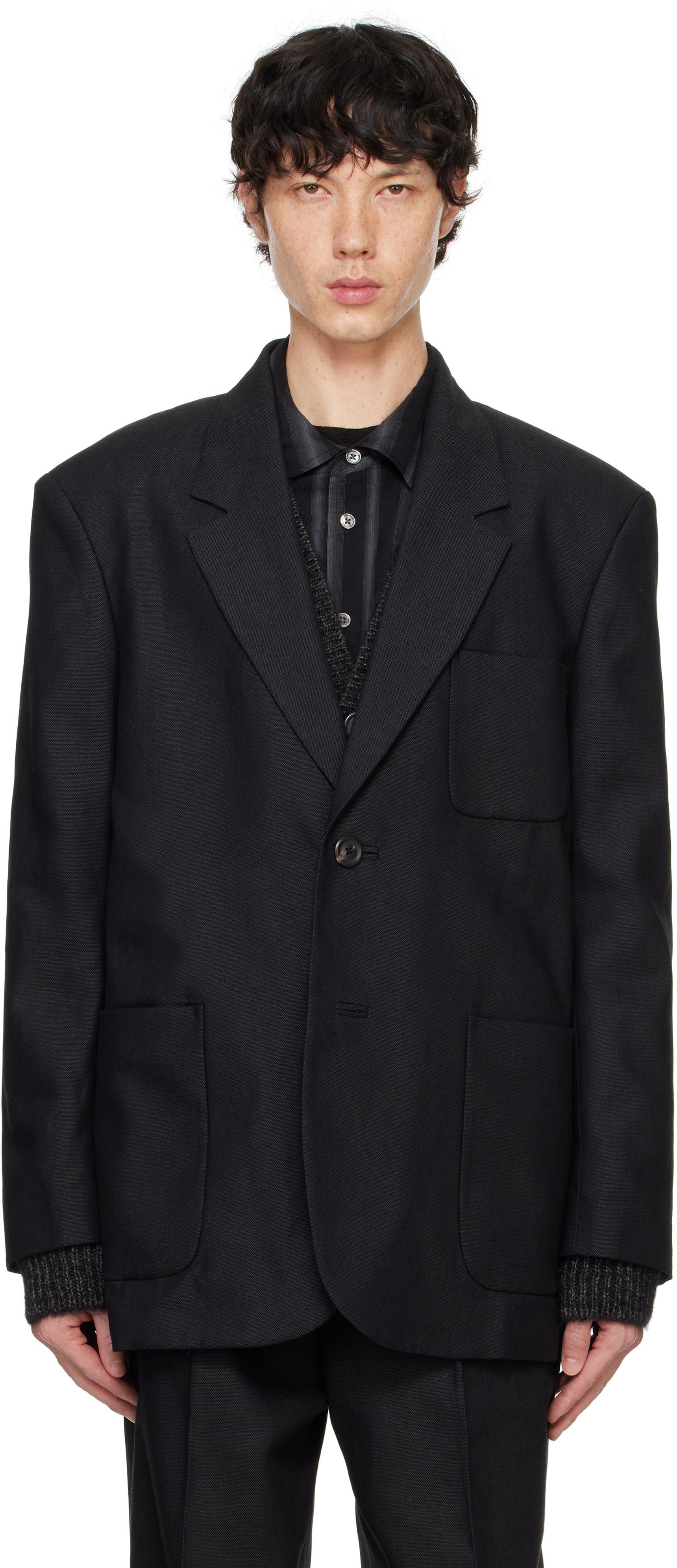 ジャケット・アウター our legacy 24aw embrace blazer Our Legacy - Embrace Blazer Draping Black Canvas