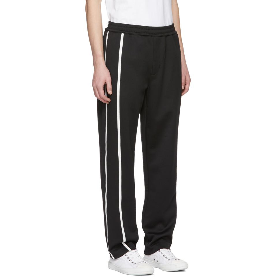 Women's Tall Track Pants: Tall Athletic Black White Stripe Pant – American  Tall