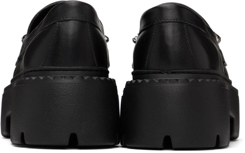 新品 JIMMY CHOO BRYER FLAT BRYER LOAFER FLAT | Black Box Calf Leather Loafers with