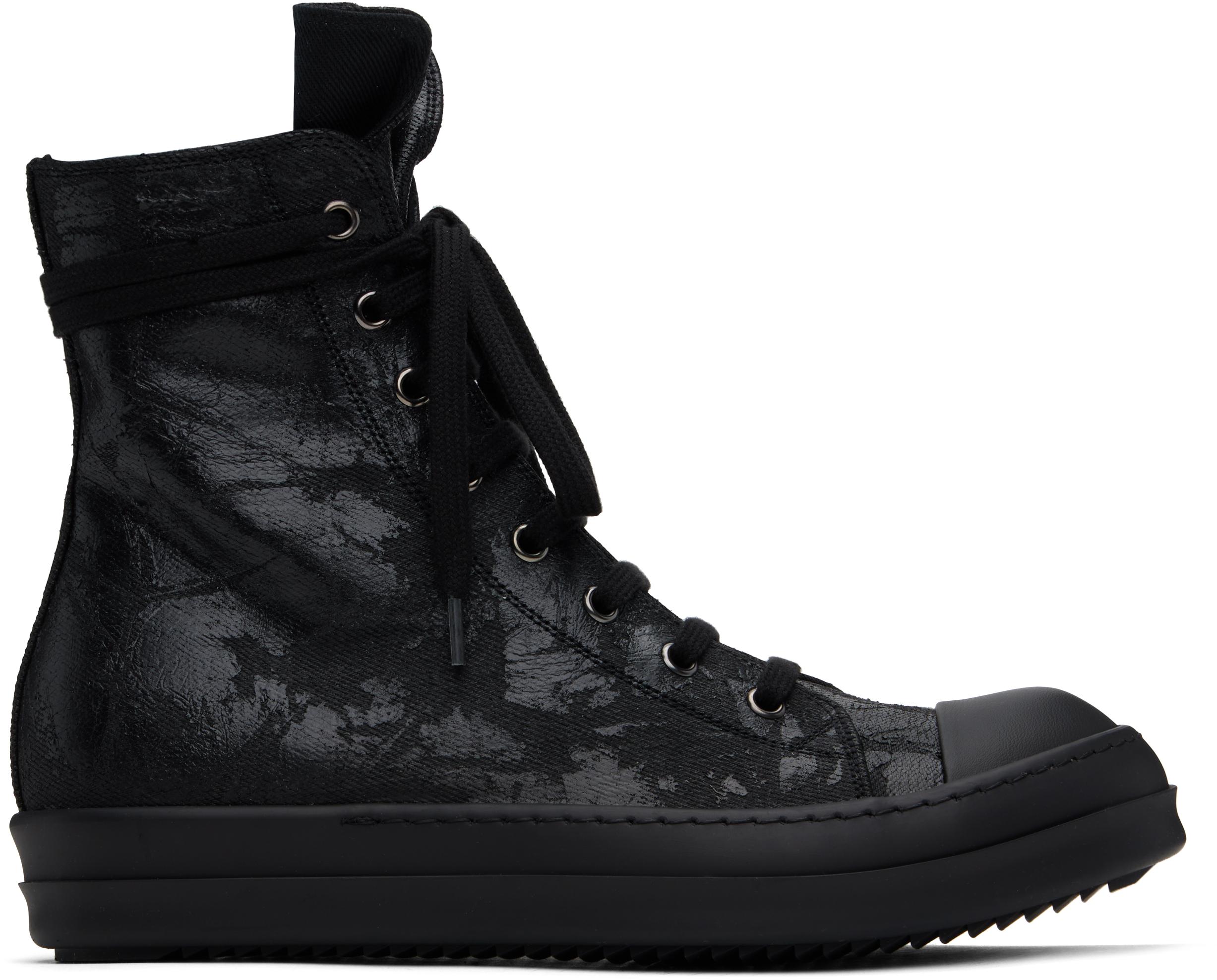 【RICK OWENS】Hollywood Megacrust Denim Sneaks スニーカー rick-owens-09ALL-ALL-BLACK-
