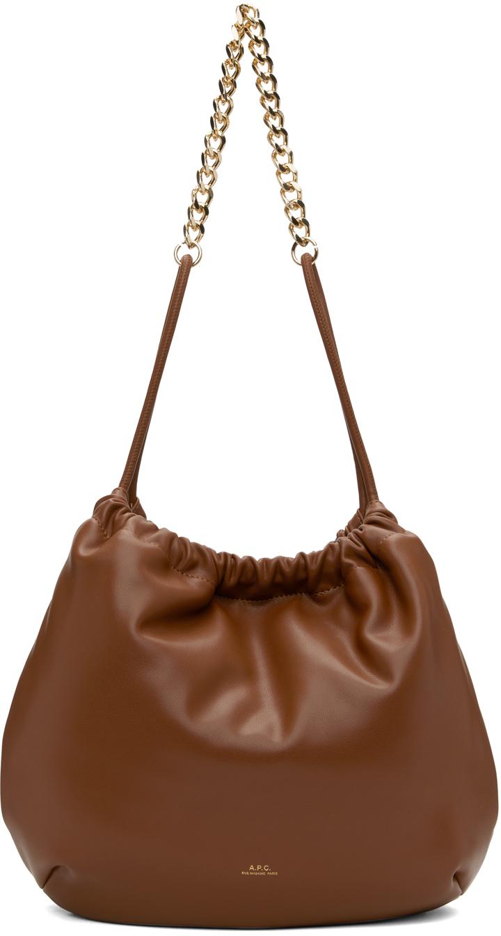 A.P.C. レディース ブラウン タン Ninon チェーンバッグ ショルダーバッグ 