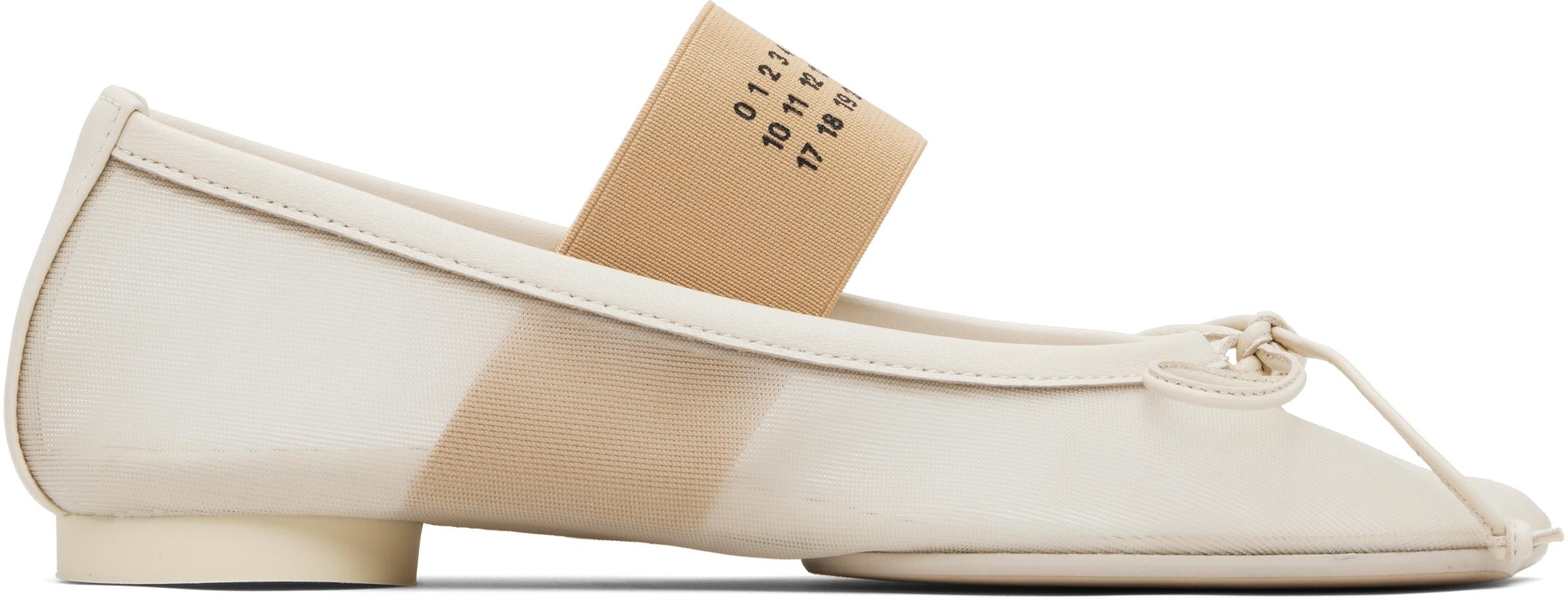 【値下げ】MM6 Ballerina Cream 35 パンプス MM6 by Maison Martin Margiela Ballet flats and ballerina