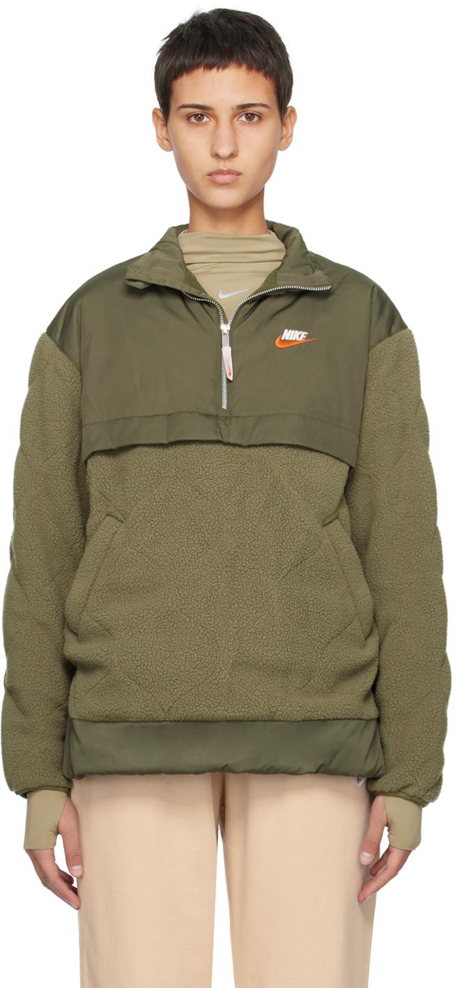 Khaki green nike clearance jacket