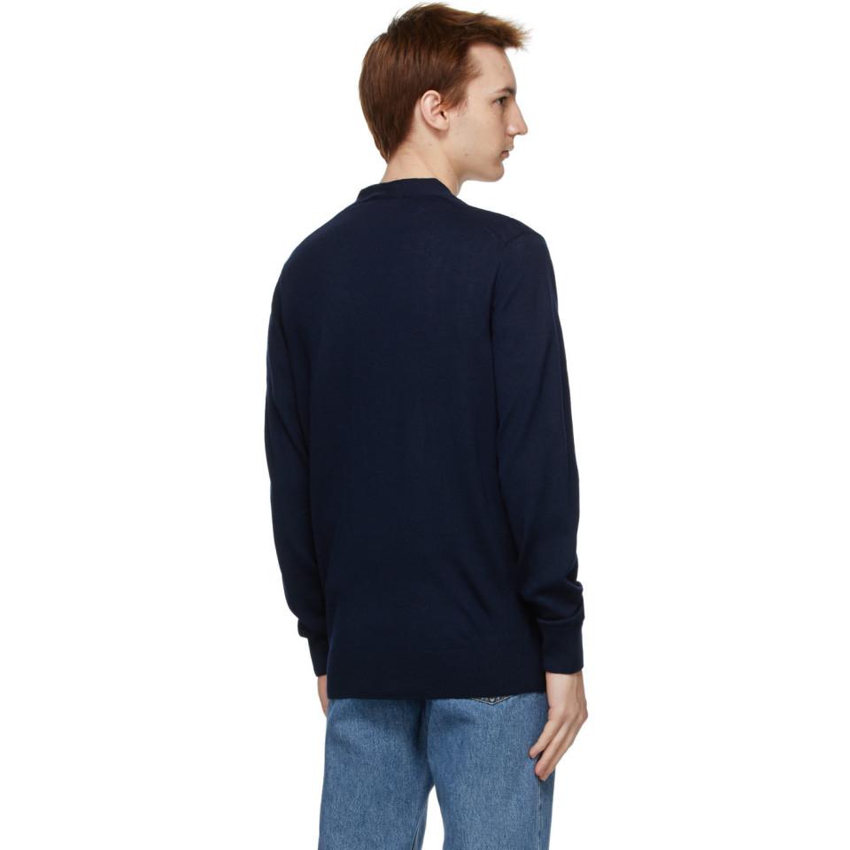 maison kitsune wool cardigan