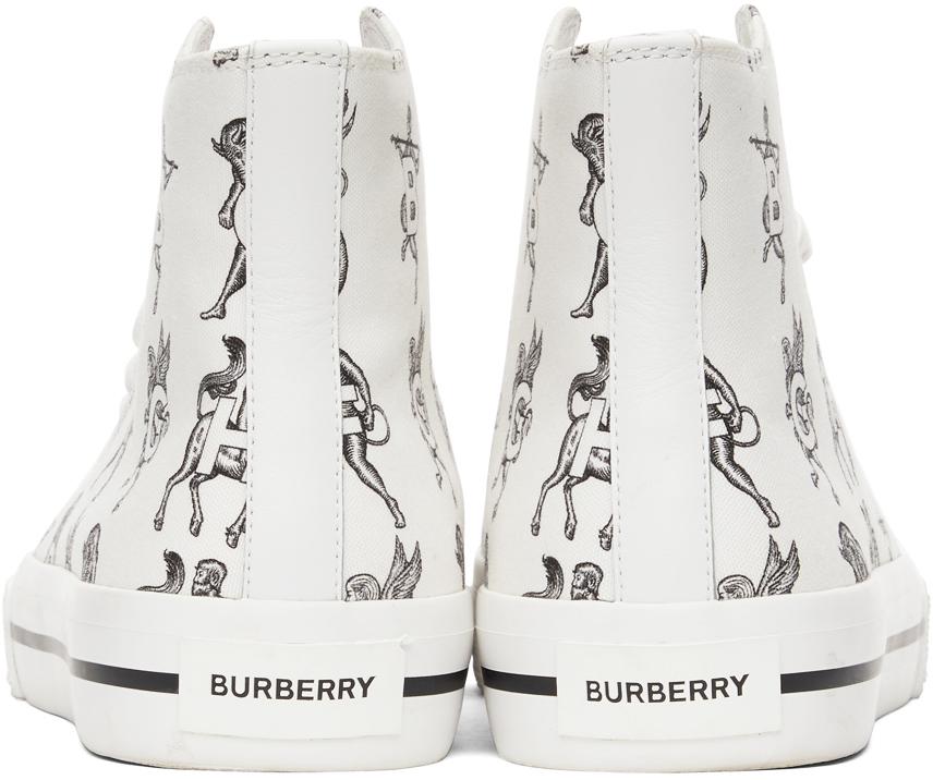 Burberry Canvas Mythical Alphabet Larkhall Sneakers in Black for 