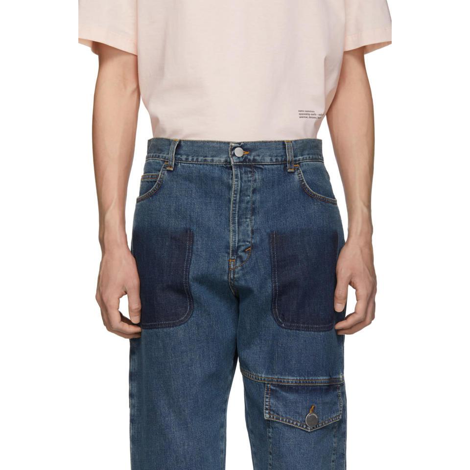 Shaded Multi-pocket Jeans for Men 