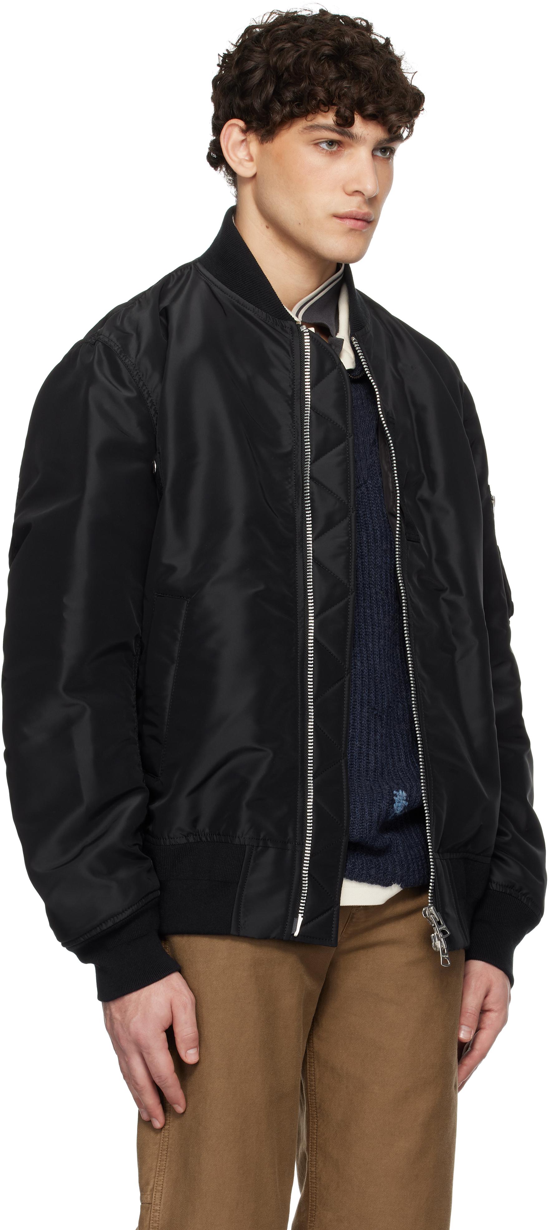 ブルゾン sacai FW25 Sacai Jackets Black (2507992 001) Sacai Black ACRONYM Edition Blouson Jacket Sacai