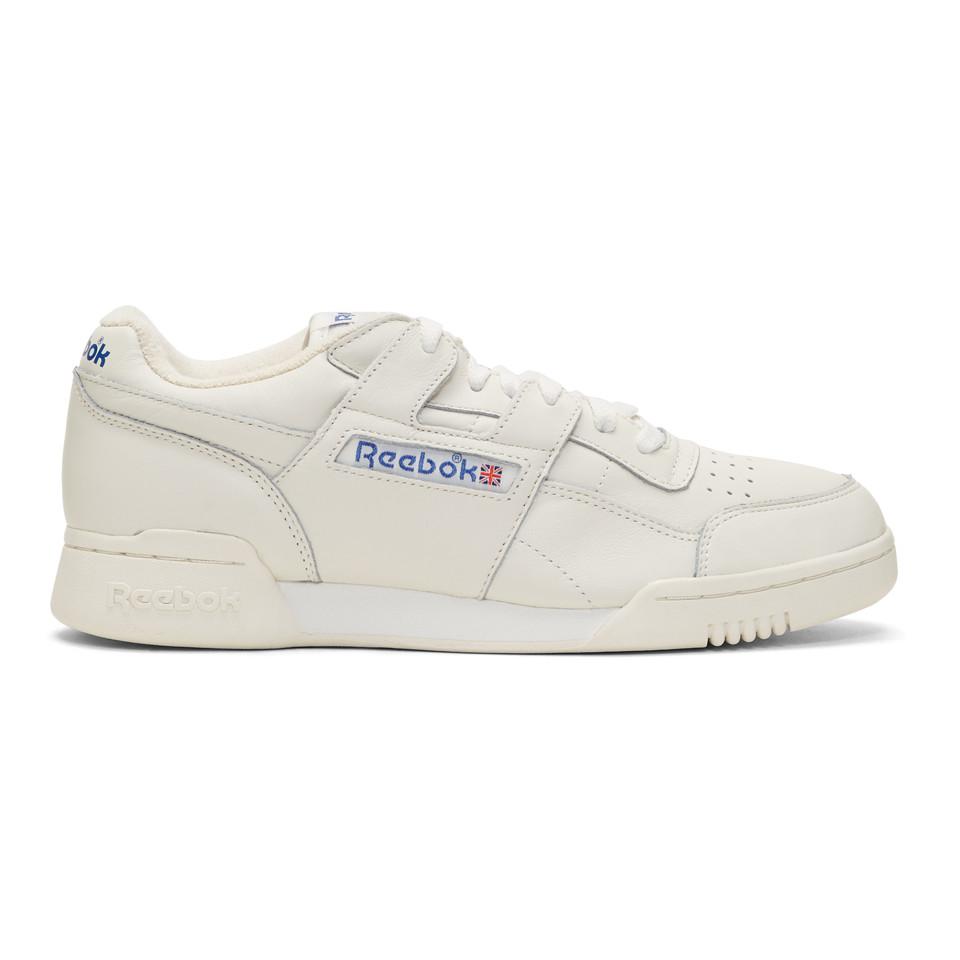 Reebok Leather Off-white Workout Plus Vintage Sneakers for Men | Lyst