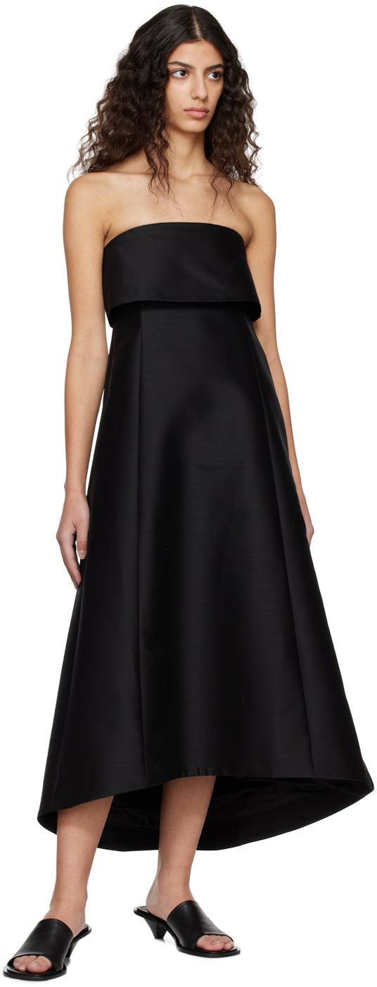 toteme black dress Toteme Draped Jersey Dress
