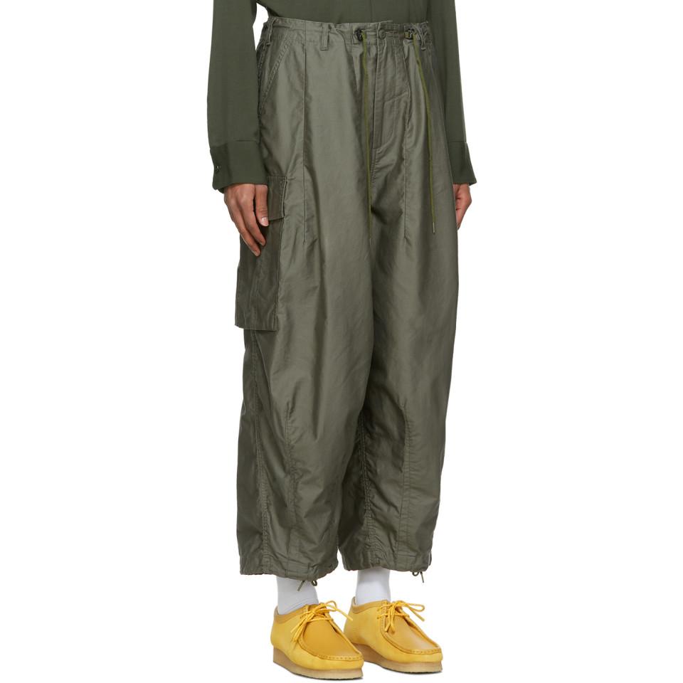 Needles Green Twill Hd Cargo Trousers for Men | Lyst