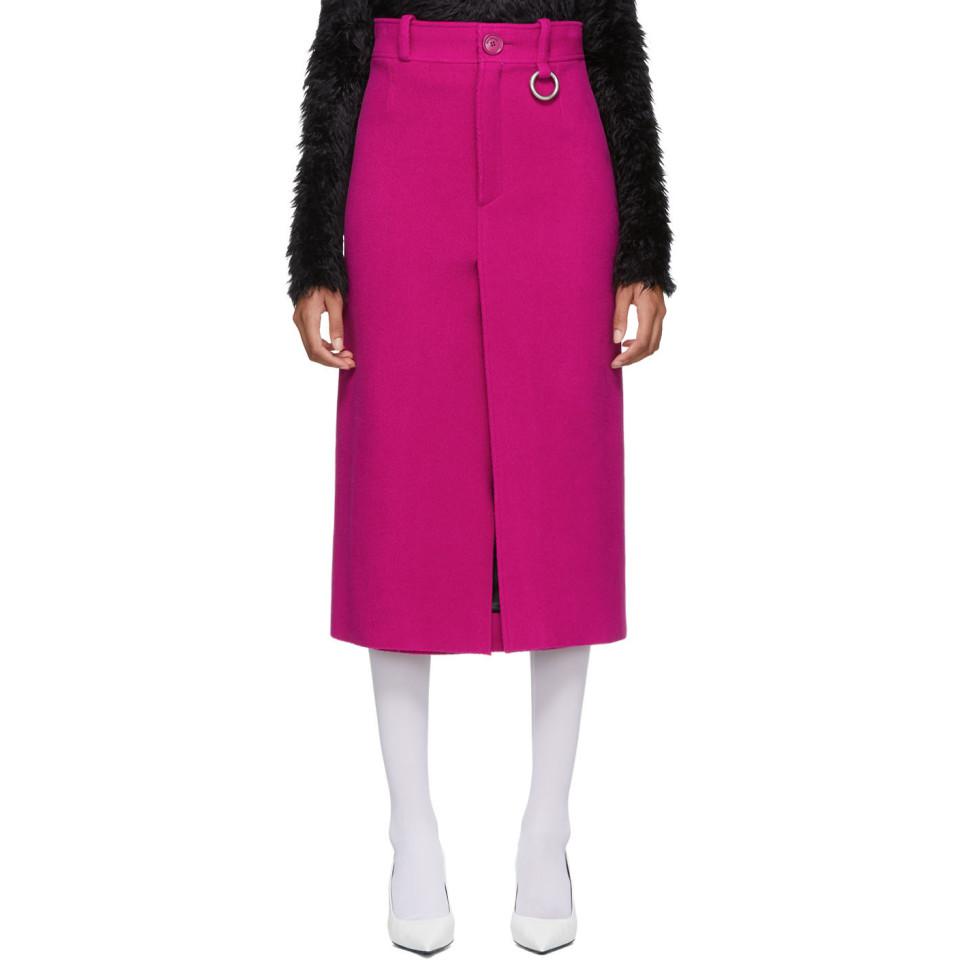 katastrofe mistet hjerte Pudsigt Balenciaga Wool Pink Pleat Skirt - Lyst