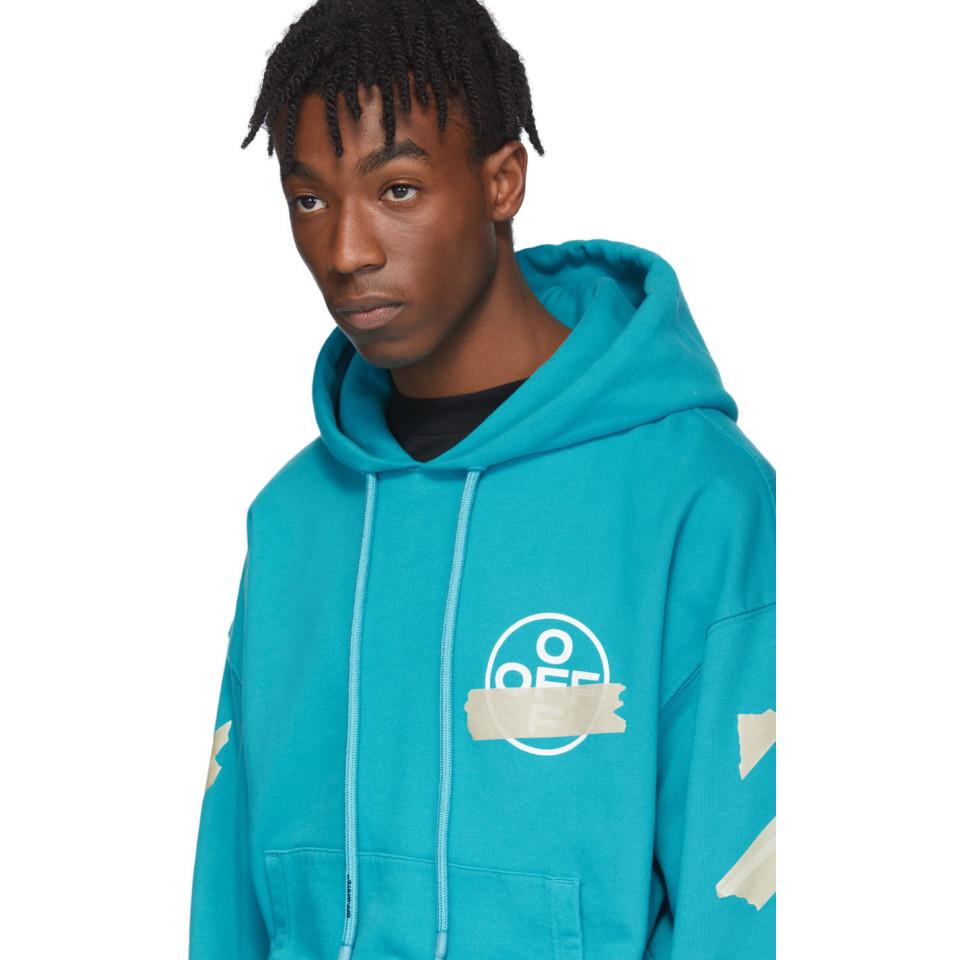 Virgil Abloh Blue Tape Arrows Hoodie 