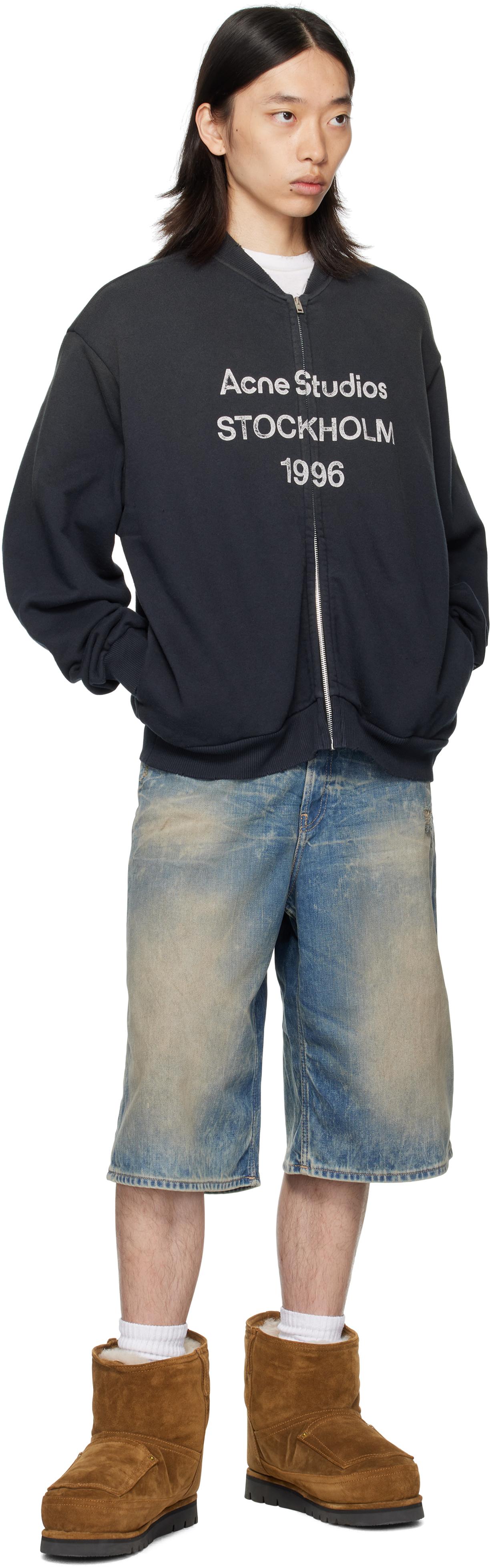 Acne Studios Loose Fit Denim Shorts in Blue for Men | Lyst