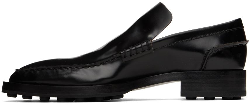 Jil Sander レディース ブラック レザー ローファー フラット