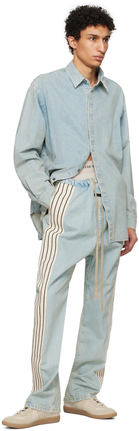 【関税込み】Fear of God ブルー フェード デニムシャツ Fear of Godのブルー ベンチレーション デニムシャツがセール中