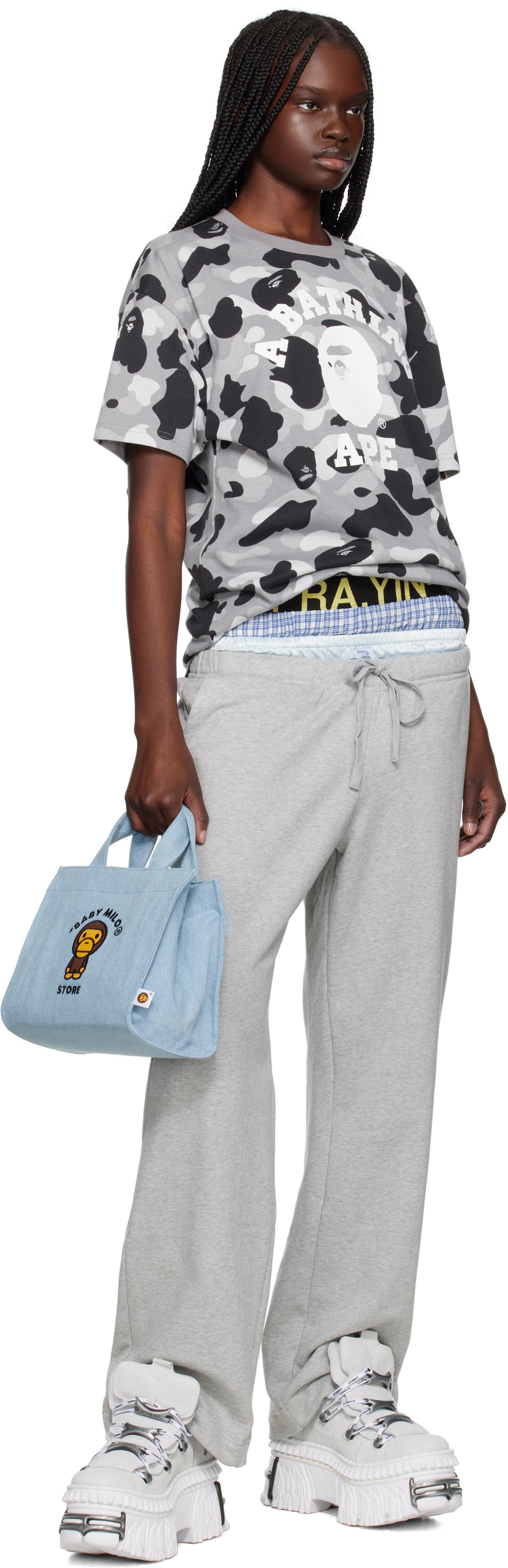 A Bathing Ape Baby Milo Denim Small Tote in Blue for Men