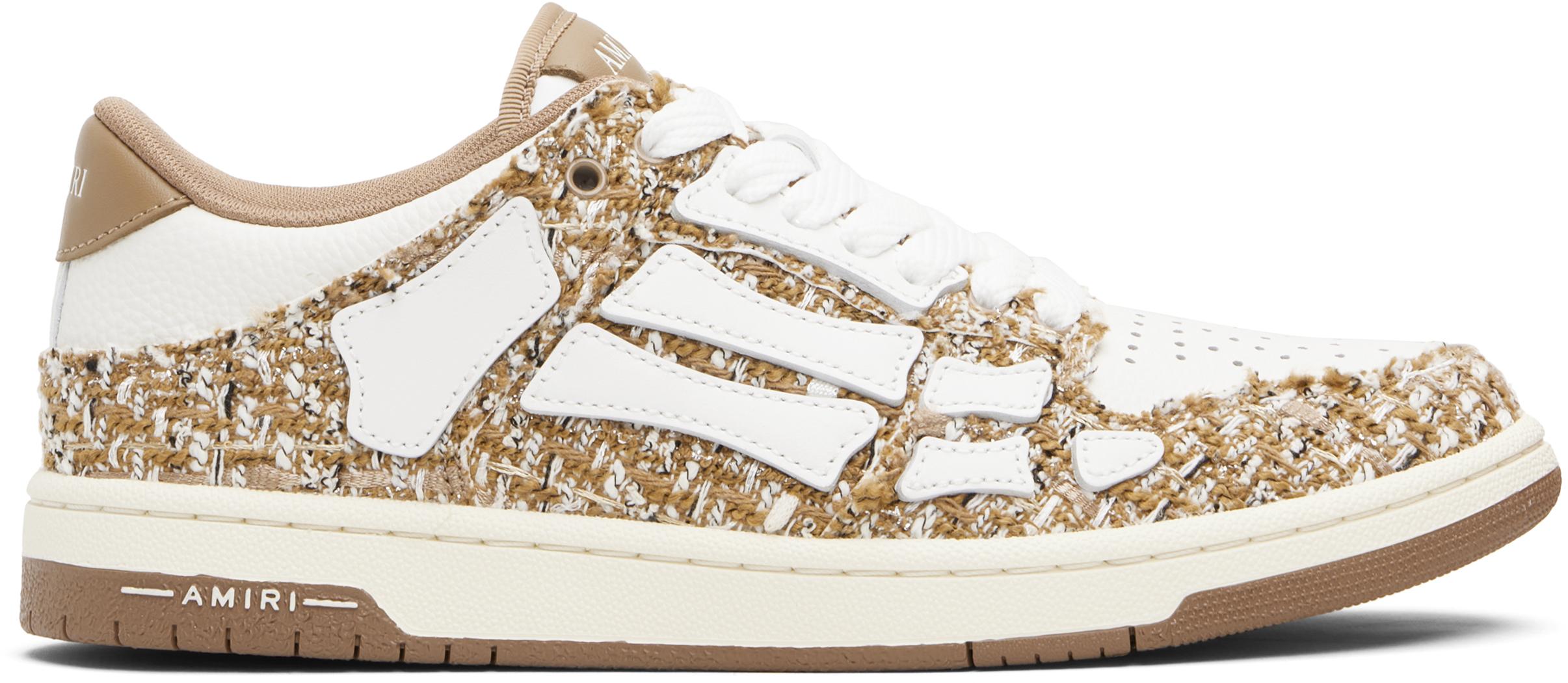 ◆AMIRI◆ パシフィックボーン ズスニーカー ベージュ アミリ“スター＆ボーンズ”モチーフのユニセックスシューズ