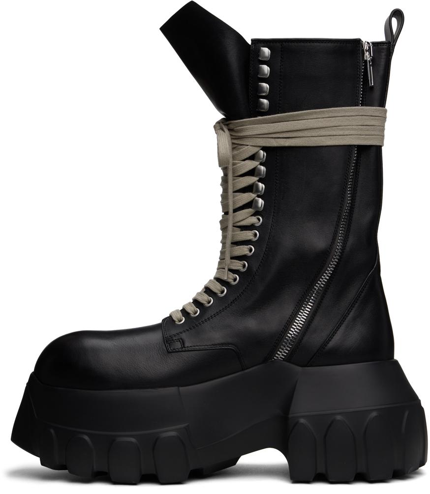 個人装備 RICK OWENS Army Tractor Combat 43 Rick Owens Army Mega Tractor Boots in Black – Antidote