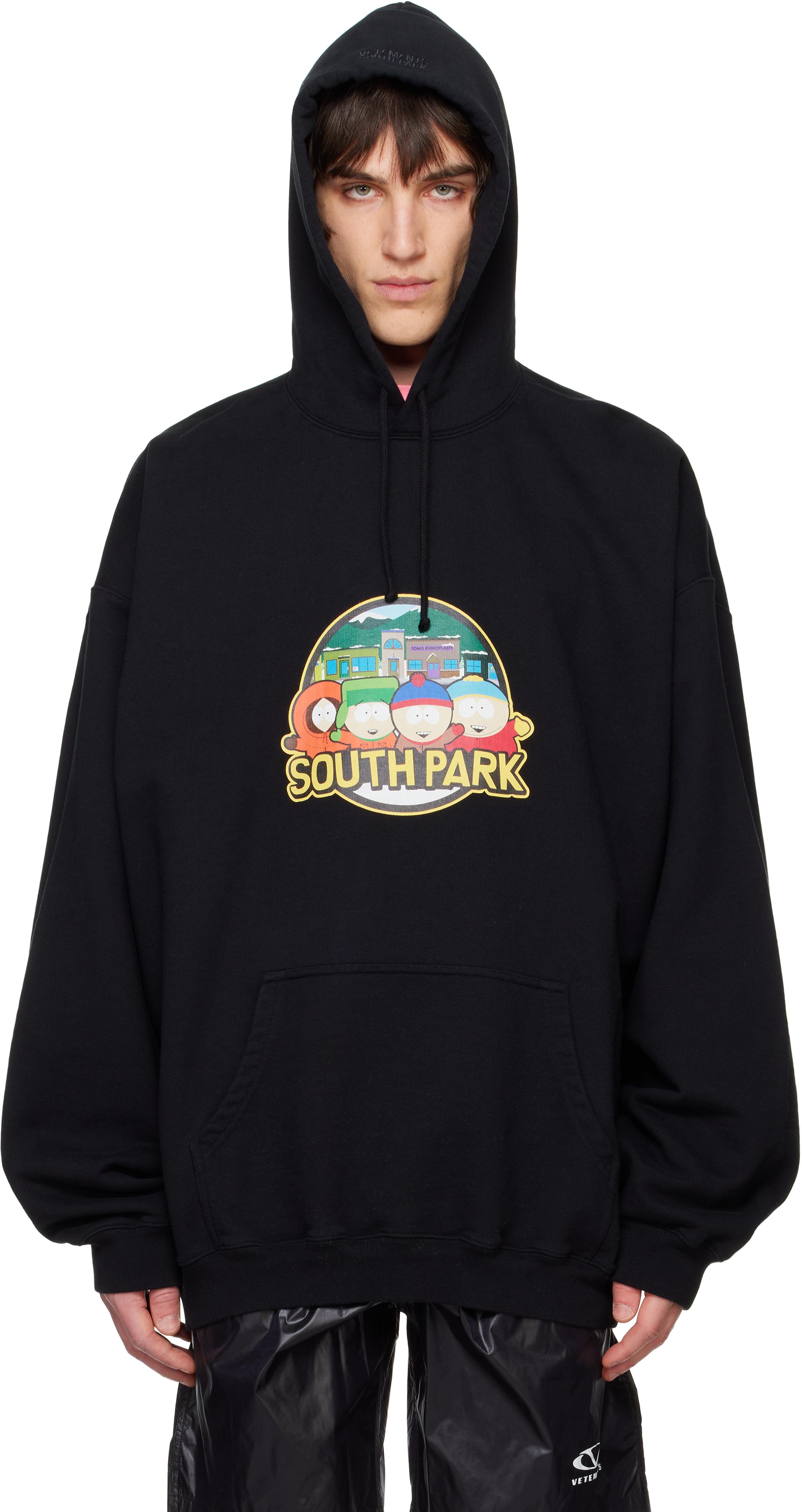 Vetements 'South Park' Oversized Hoodie in Black for Men