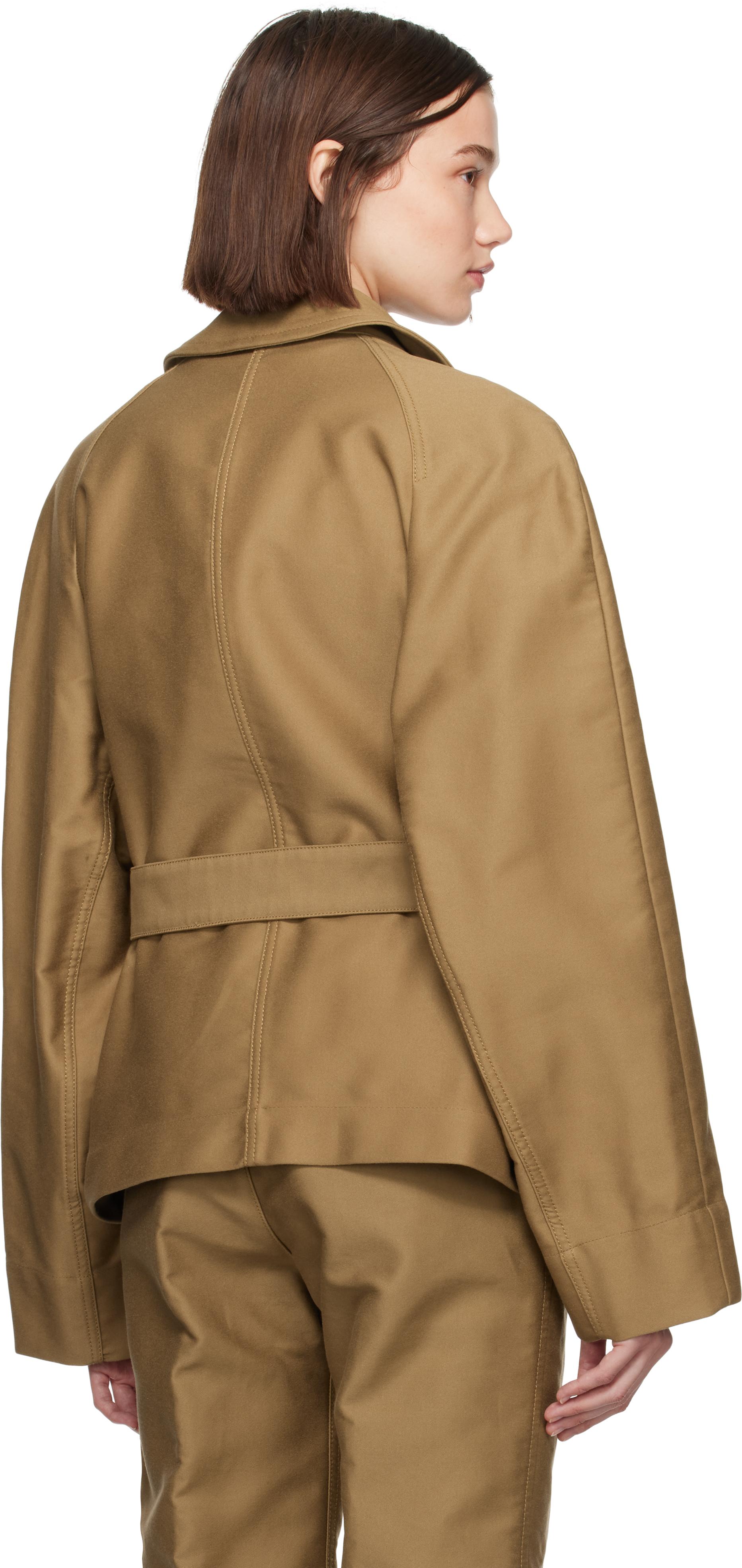 【関税込み】LEMAIRE タン ベルト ツーポケット ジャケット Lemaire タン ベルト ツーポケット ジャケット ブラウン | Lyst