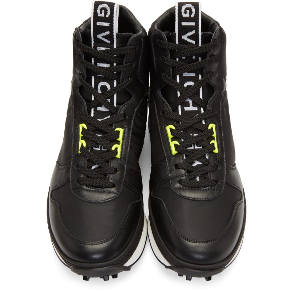 Givenchy Leather Tr3 High-top Runner Sneakers in Black for Men - Lyst