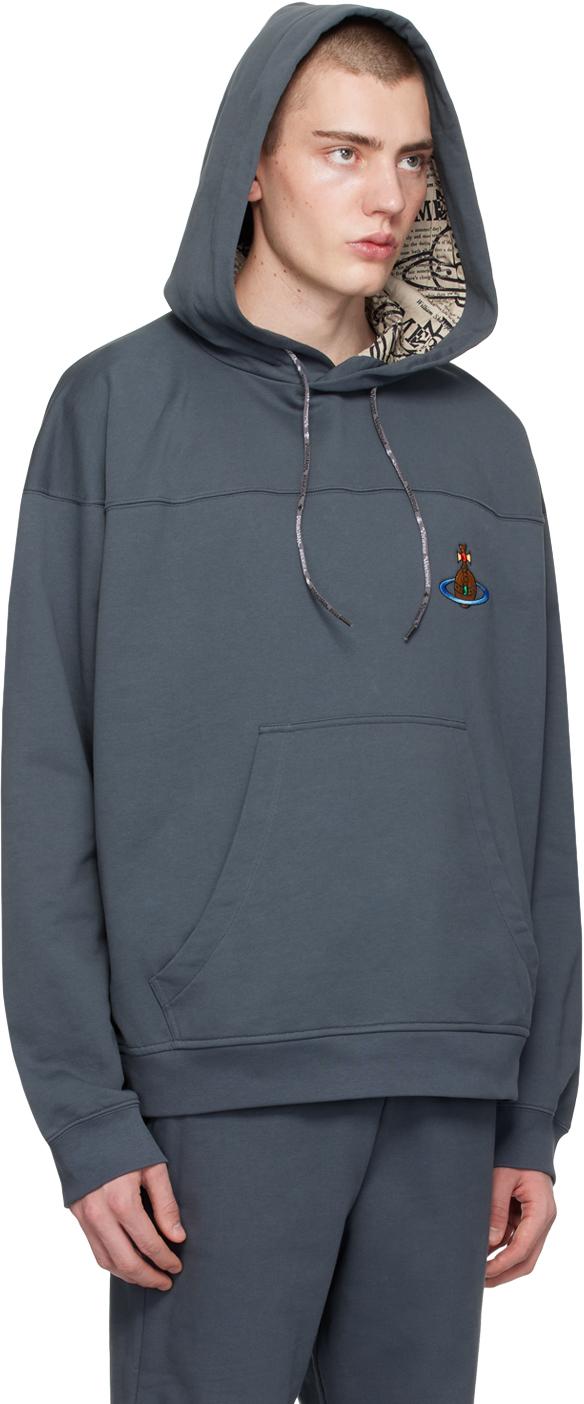 Vivienne Westwood Gray Fresh Hoodie in Black for Men | Lyst UK