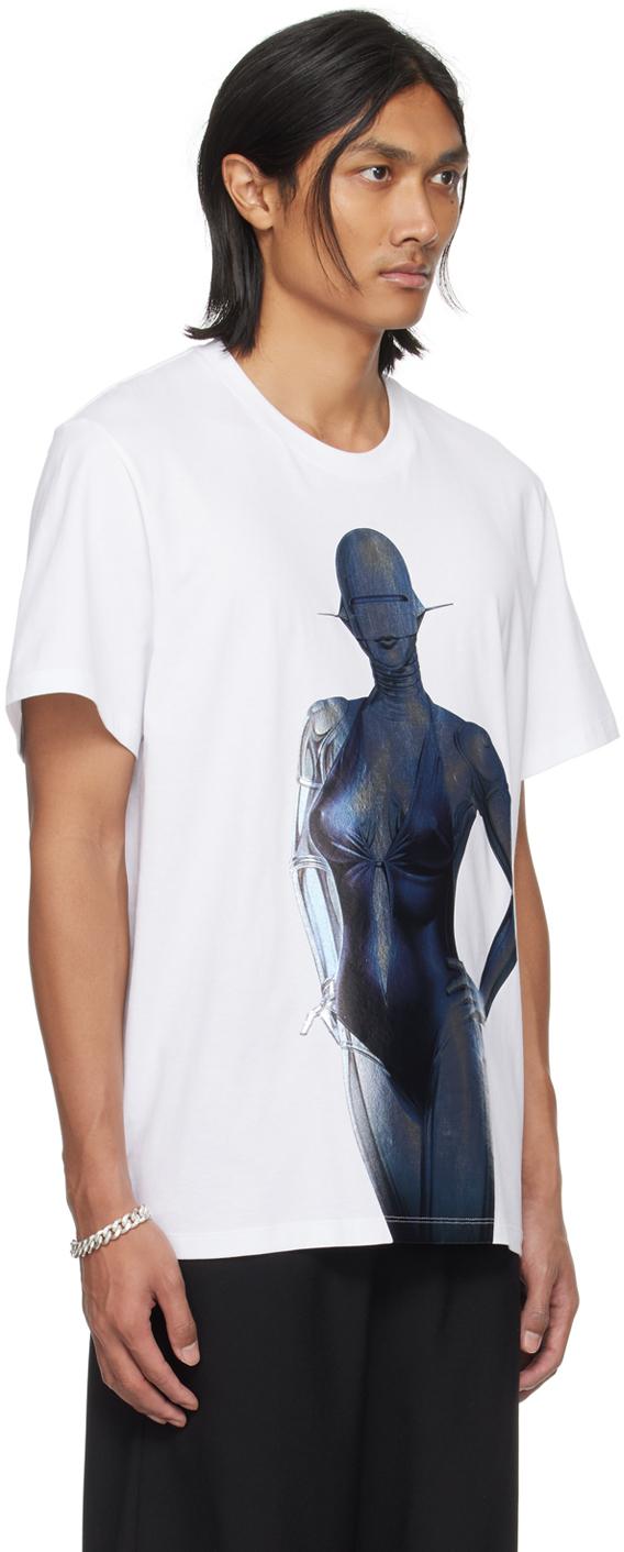 【関税込み】Stella McCartney ホワイト Sexy Robot 長袖Tシャツ Women ピュアホワイト セクシーロボット オーガニックコットン T