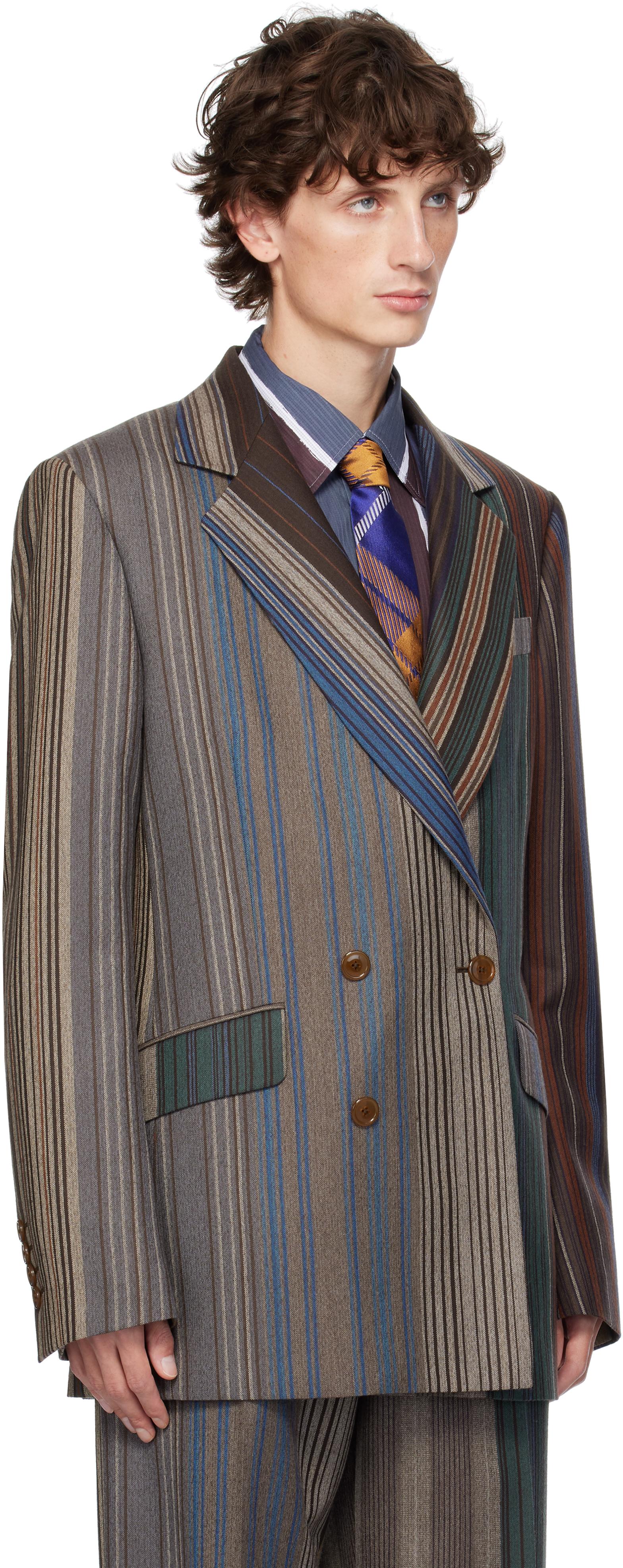 Vivienne Westwood Loose Double-breasted Blazer in Black for Men | Lyst