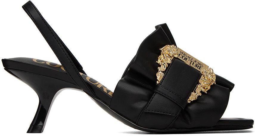 Versace Jeans Couture Black Fiona Heels | Lyst