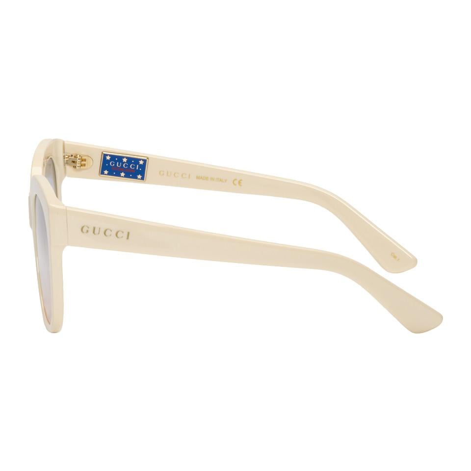 Gucci Off-white Elton John Sunglasses for Men | Lyst