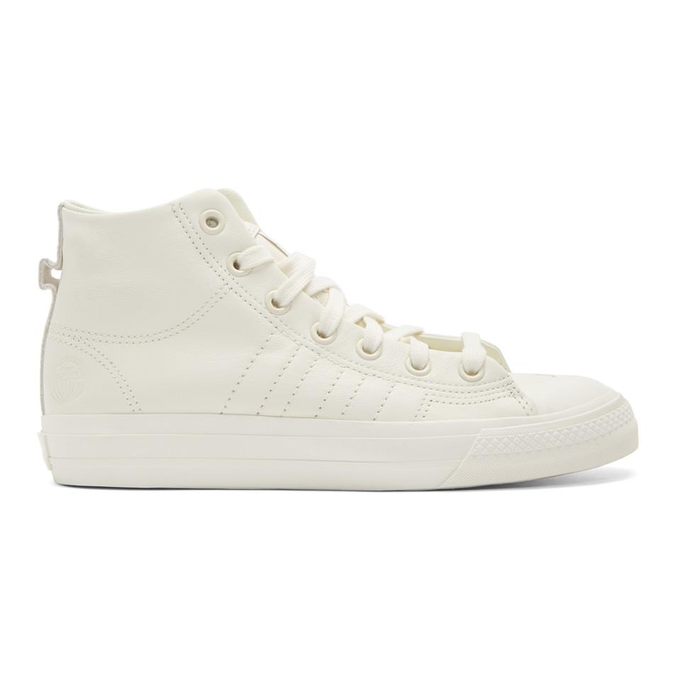 adidas Originals Leather Off-white Nizza Hi Rf Sneakers for Men | Lyst