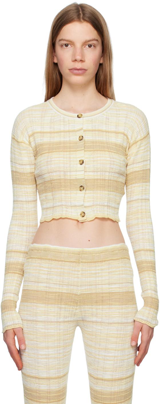 JW Anderson レディース ブラウン パッチポケットカーディガン JW Anderson レディース ブラウン パッチポケットカーディガン