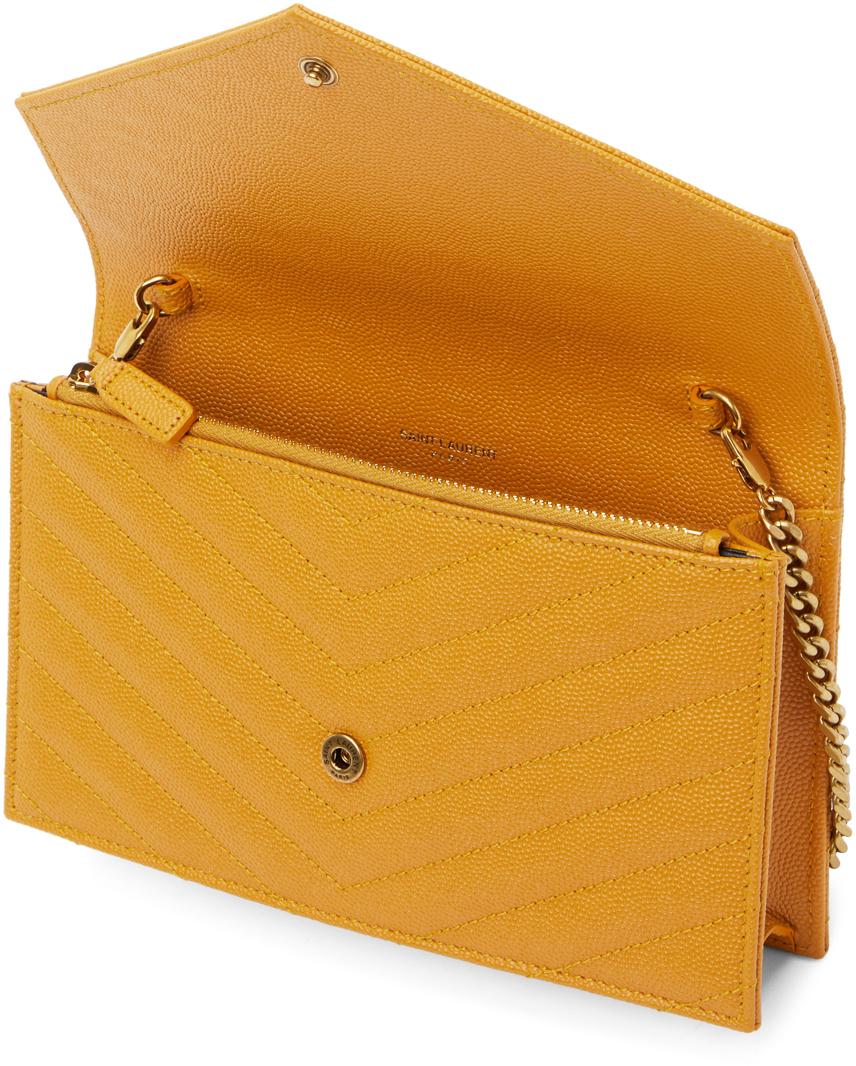 Yves Saint Laurent YSL Envelope Chain Wallet Clutch Bag