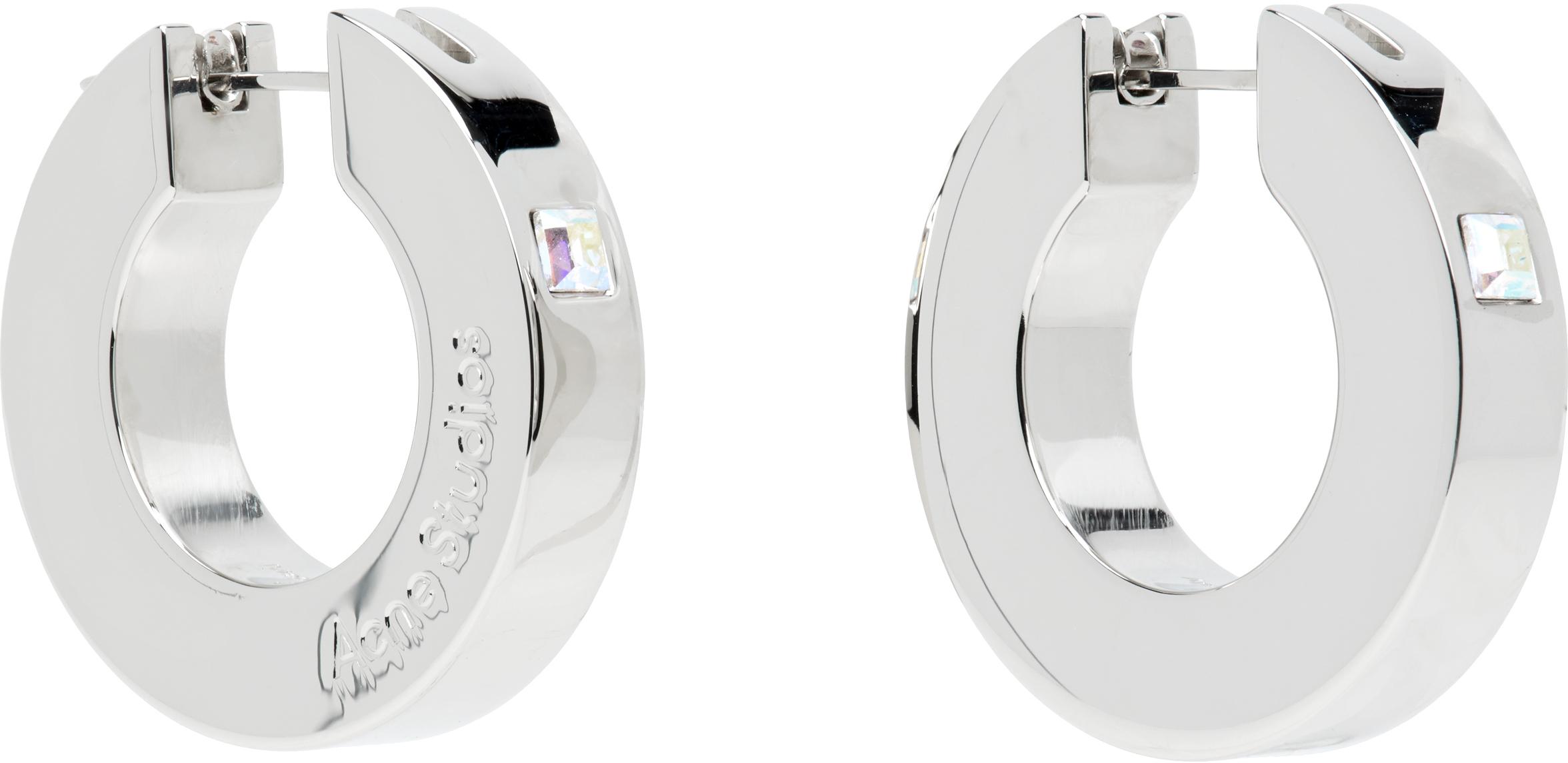 【Acne Studios】Crystal Hoop ピアス Acne Studios jewelry for Women | SSENSE