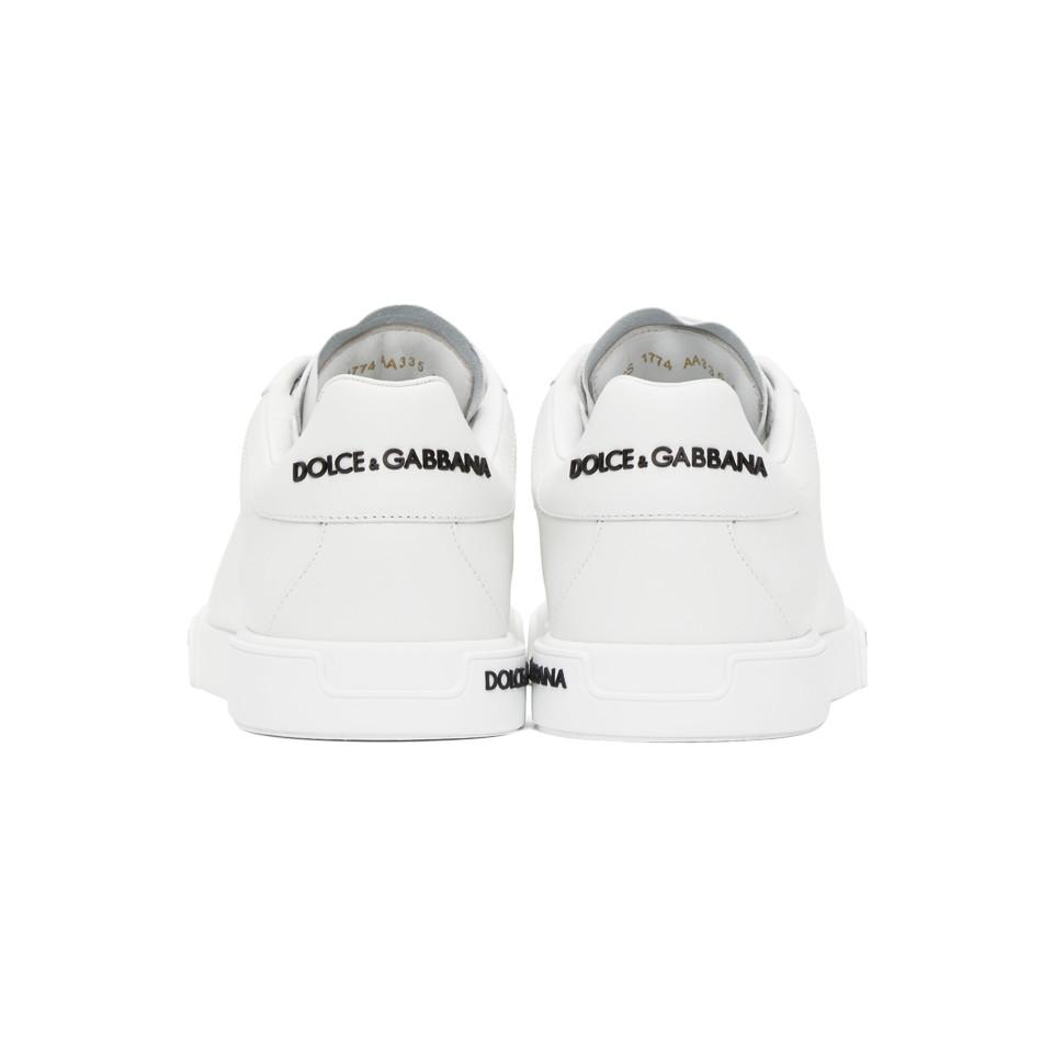 Dolce & Gabbana Leather White Low-top Sneaker for Men - Lyst