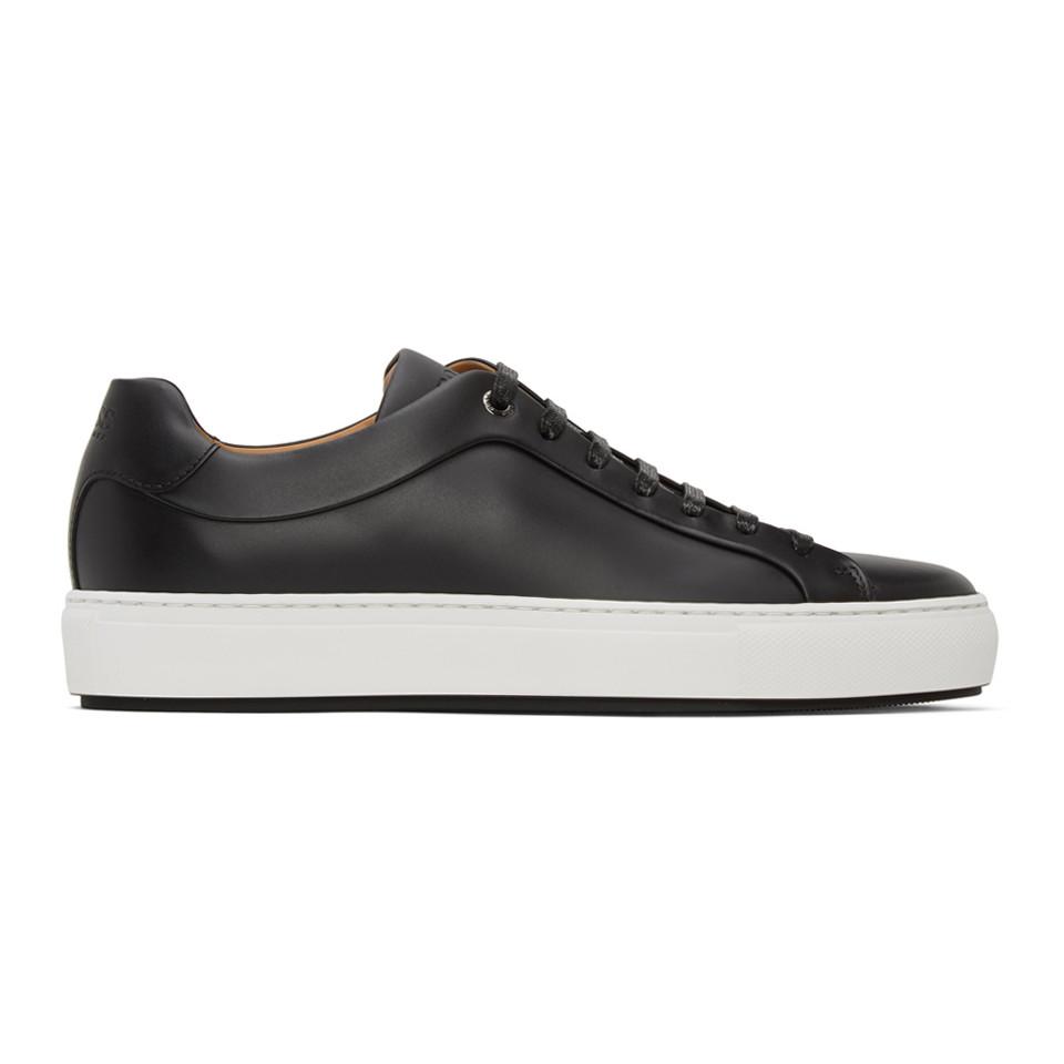 BOSS by Hugo Boss Leather Black Mirage Tennis Sneakers for Men - Save ...