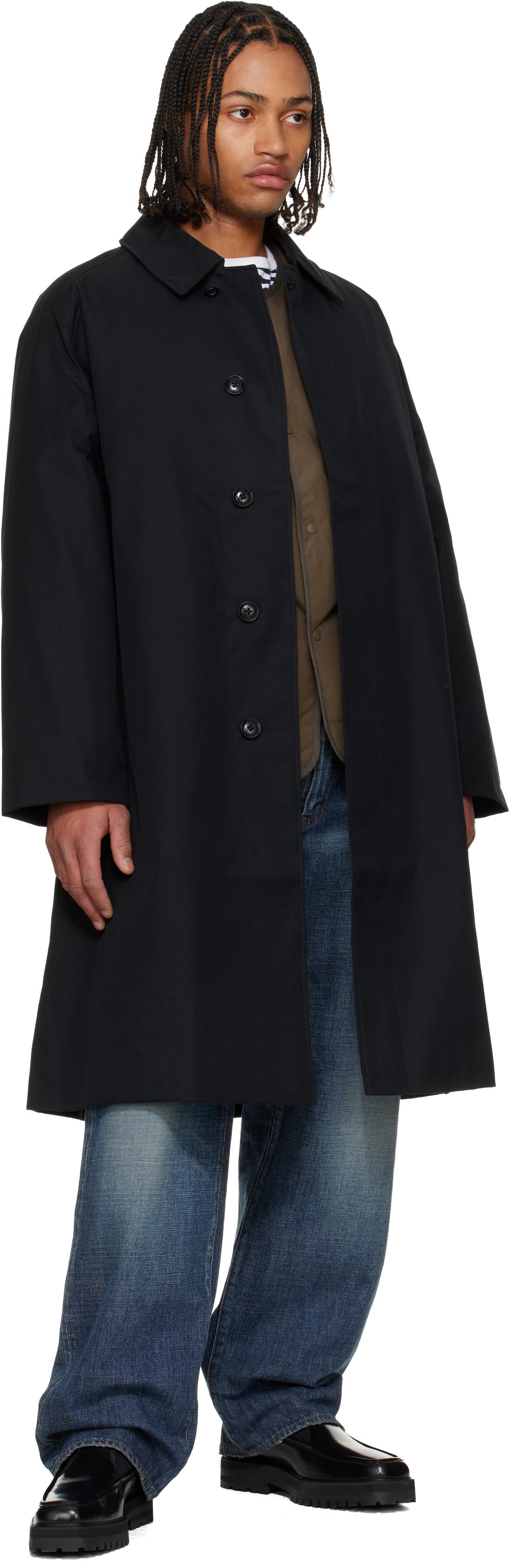 Nanamica 2L Cotton Gore-Tex Balmacaan Coat in Black for Men | Lyst UK