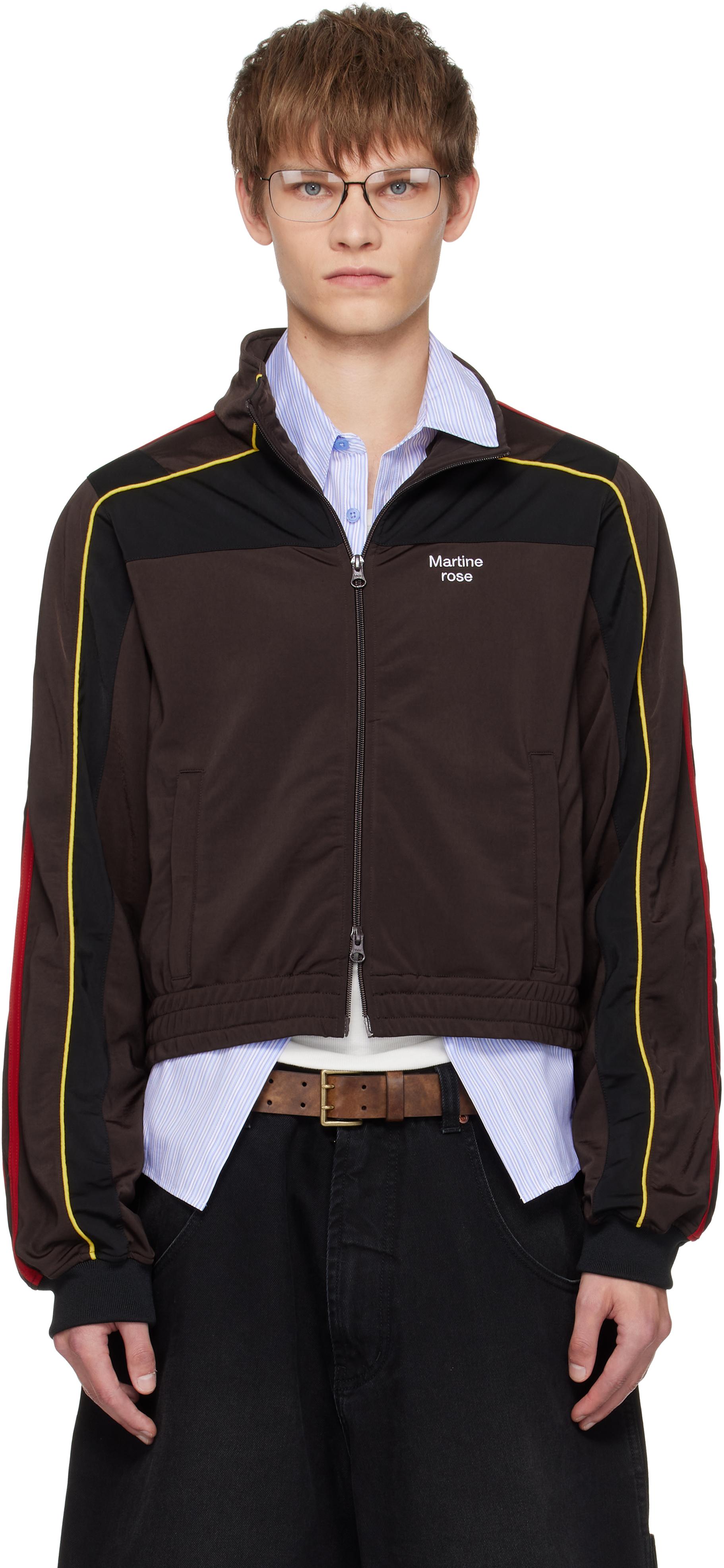 メンズ Martine Rose ブラウン シュランケン トラックジャケット