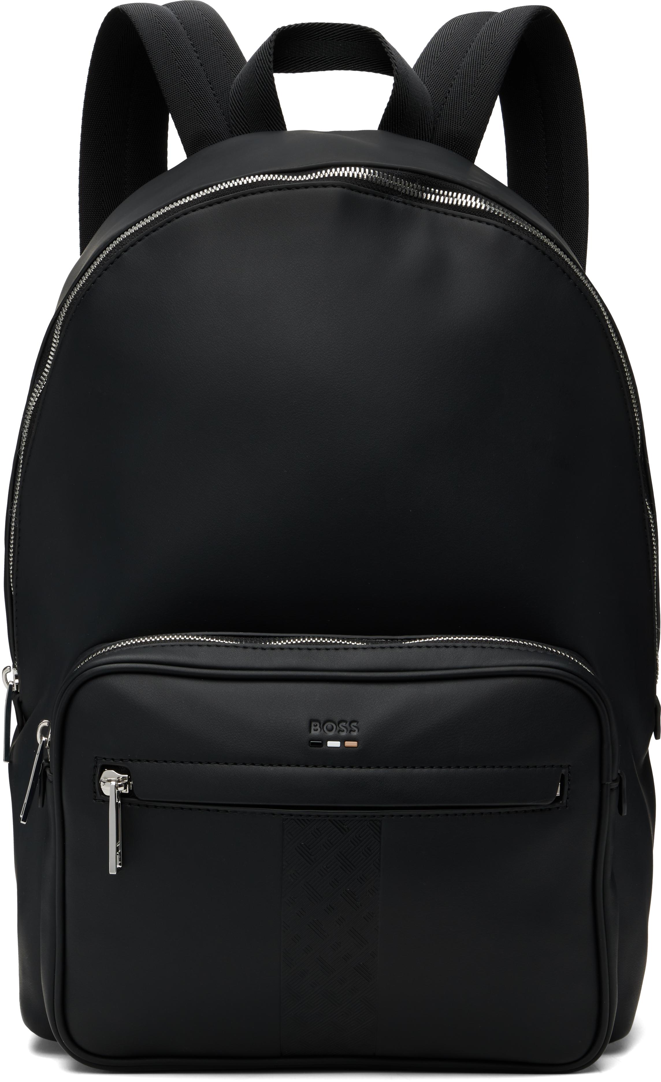 BOSS レザーバッグパック BOSS（HUGO BOSS） デイバック リュック シルバートーンBOSSロゴ