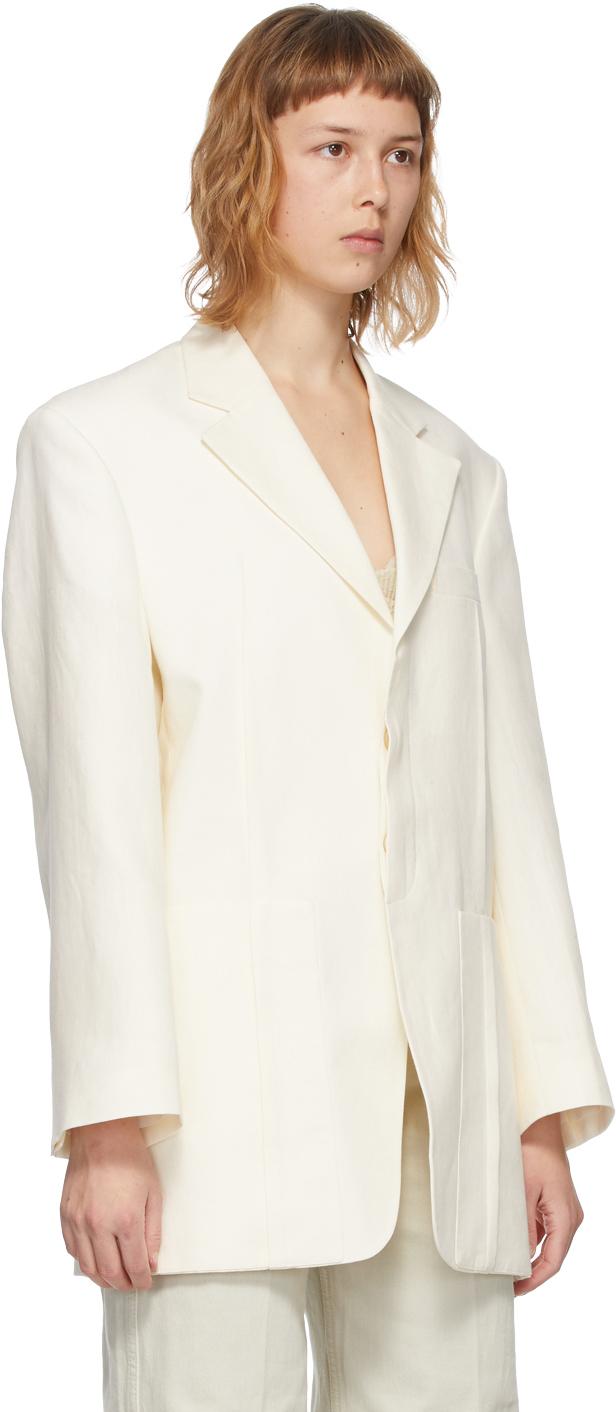 jacquemus white blazer