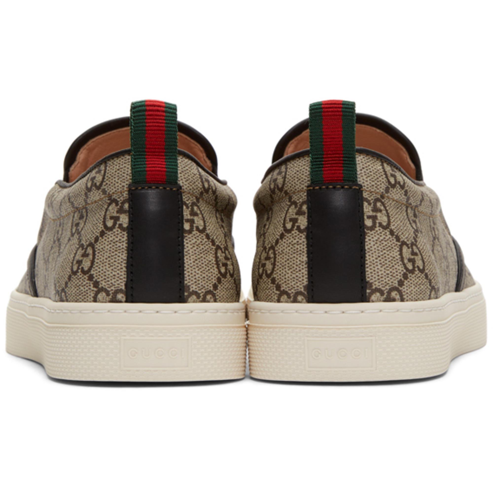 Gucci Beige Supreme Angry Cat Dublin Slip-on Sneakers in Natural for Men | Lyst