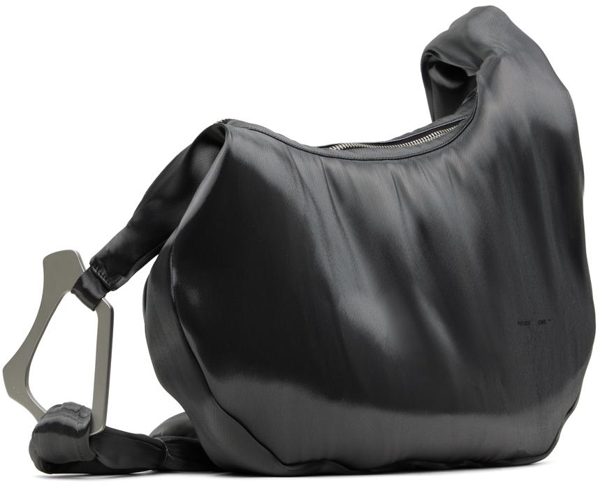 メンズ HELIOT EMIL ガンメタル Liquid Metal Attache メッセンジャー 