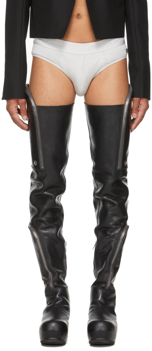 Rick Owens Black Bauhaus Ballast Thigh high Boots for Men Lyst Australia