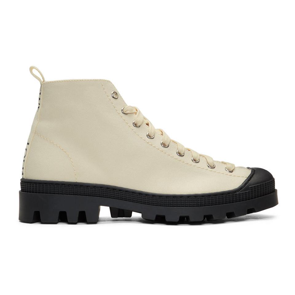 Canvas Lace-up Boots for Men - Lyst
