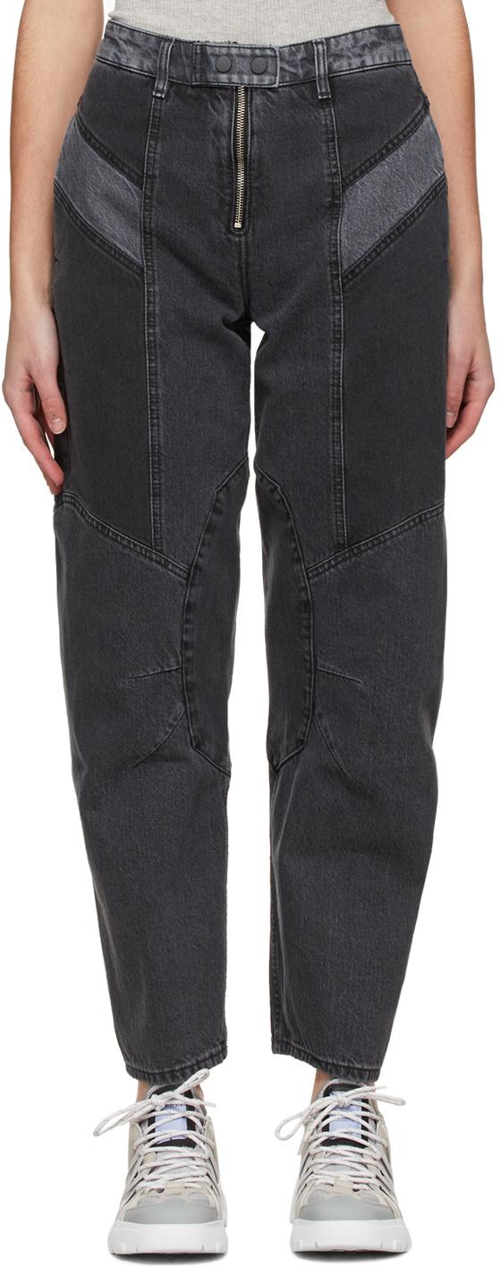 McQ Denim Grey Motor Paneled Jeans in Gray | Lyst